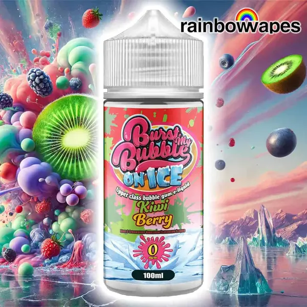 Burst My Bubble Kiwi Berry Ice 100ml Shortfill E-Liquid