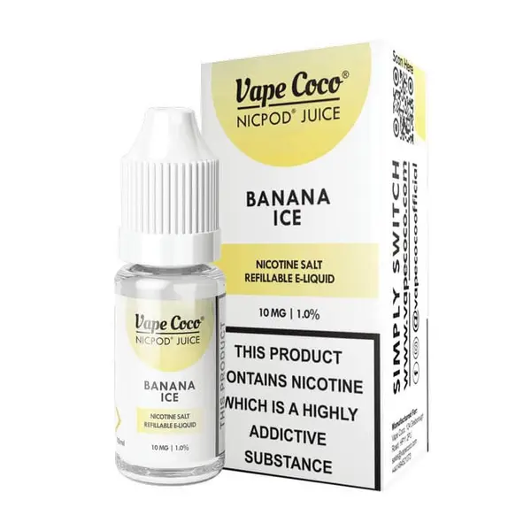 Banana Ice Salt E-Liquid By Vape Coco 10ml