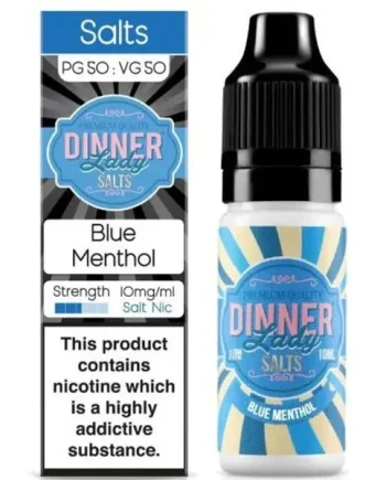 Blue Menthol Salt E-Liquid By Dinner Lady 10ml