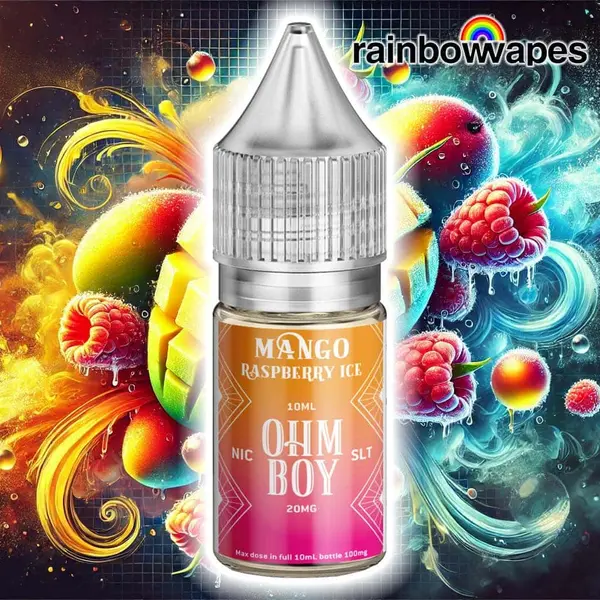 Ohm Boy Mango Raspberry Ice Nic Salt E-Liquid 10ml