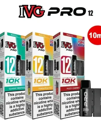 IVG Pro 12 Refill Pods 10mg Nicotine Vape Pods – Up to 10K Puffs