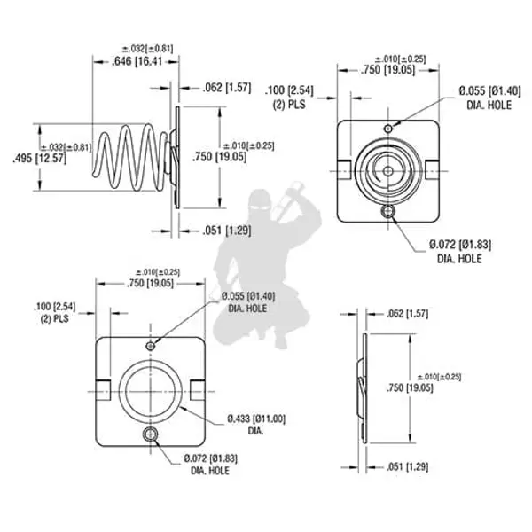 Large Battery Contact Pair