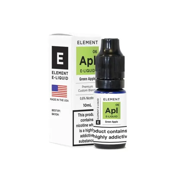 Green Apple E-Liquid By Element 10ml 49p