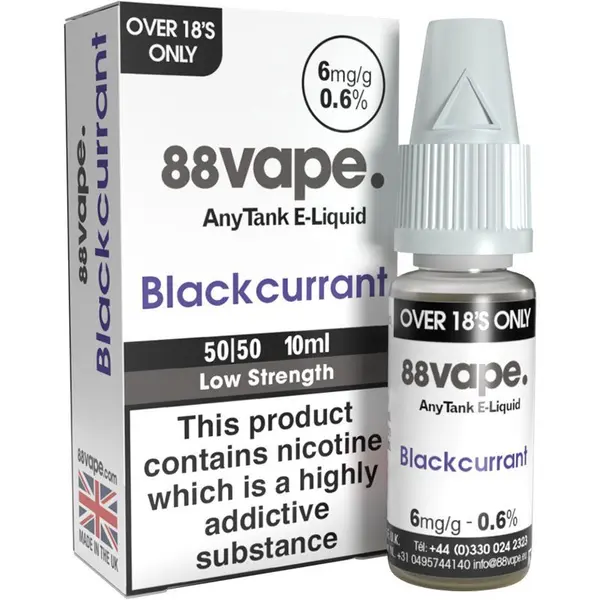 Blackcurrant 88Vape Any Tank e-liquid 10ml