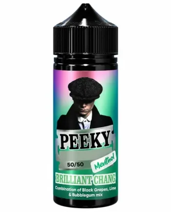 Peeky Brilliant Chang Black Grape Lime Bubblegum Menthol E-Liquid 100ml Shortfill